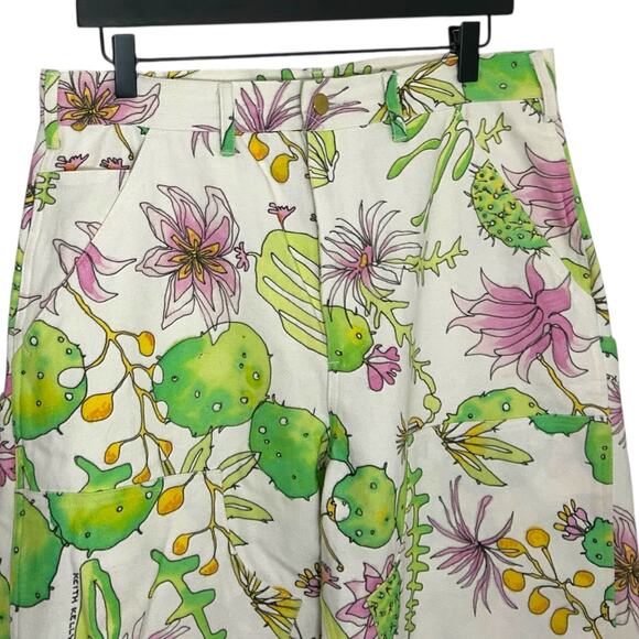 Keith Kelly NYC Cactus Double Knee Work Pants White Medium - Picture 6 of 8